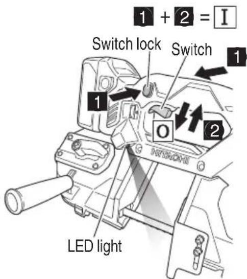 1 + 2 = I Switch lock Switch 1 1 O 2 LED light