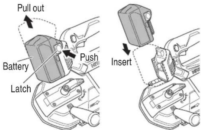 Pull out Battery Latch Push Insert