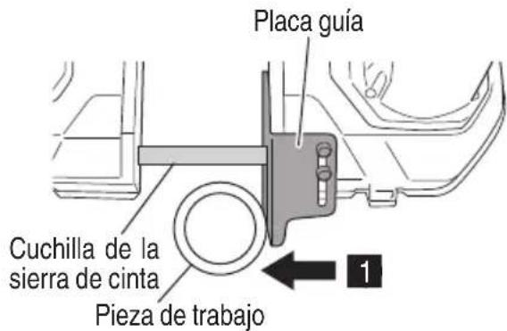 Placa guía Cuchilla de la sierra de cinta Pieza de trabajo 1