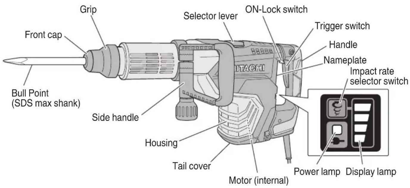 HITACHI H60MEY - NAME OF PARTS - 1