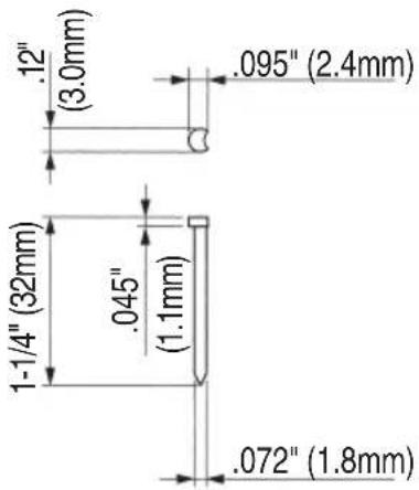 HITACHI NT1865DMA - Dimensiones de los clavos - 2
