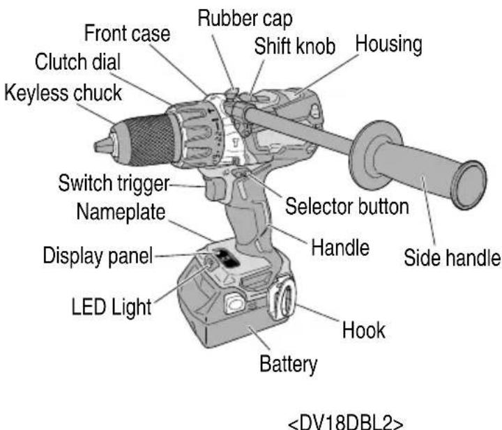 METABO DV18DBL2 - NAME OF PARTS - 2