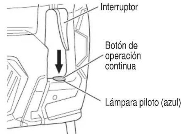 METABO DH52MEY - Uso del botón de operación continua - 1
