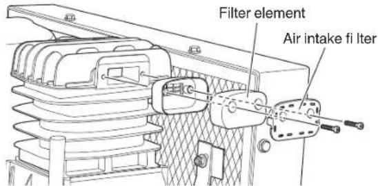 METABO EC2610EA - Cleaning the air intake filter - 1