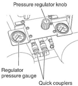 METABO EC2610EA - Adjustment of working pressure - 1