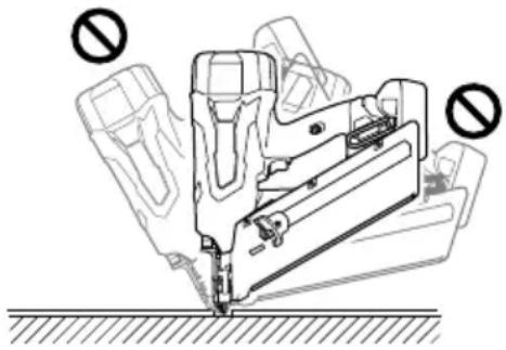 METABO NR3665DA - N'UTILISEZ PAS LA CLOUEUSE POUR ENFONCER LES FIXATIONS DANS DES MATÉRIAUX DURS COMME DU MÉTAL OU DU BÉTON. - 2