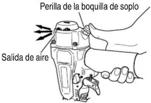 Perilla de la boquilla de soplo Salida de aire