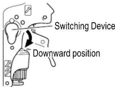 Switching Device Downward position