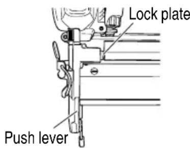 Lock plate Push lever