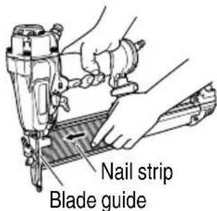 Nail strip Blade guide