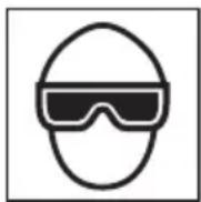 METABO NV65ANS - LES OPÉRATEURS ET LES AUTRES PERSONNES DANS L'AIRE DE TRAVAIL DOIVENT PORTER UNE PROTECTION OCULAIRE (LUNETTES DE PROTECTION AVEC ÉCRANS LATÉRAUX). - 1
