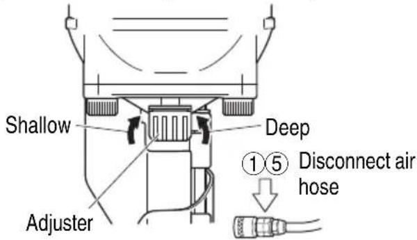 METABO NV50A1 - ADJUSTING THE NAILING DEPTH - 1