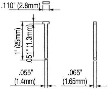 METABO NT1865DMS - Dimensions des clous - 1