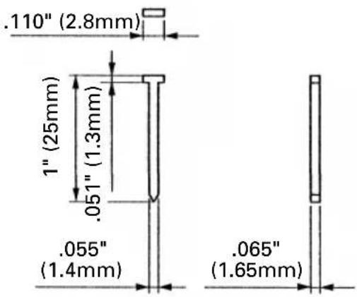 METABO NT50GSQ9 - Dimensions des clous - 1