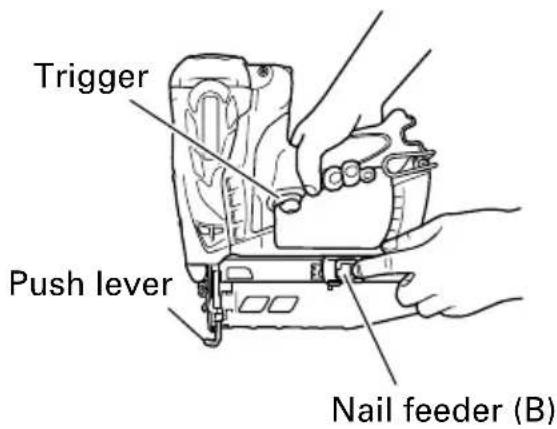 METABO NT50GSQ9 - ●Use caution not to throw the push lever tip onto wood. - 1