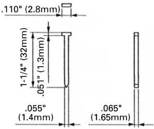 METABO NT50GSQ9 - Dimensions des clous - 1