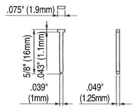 METABO NT1850DES - Dimensions of nails - 7