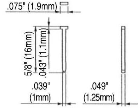 METABO NT1850DES - Dimensions des clous - 4