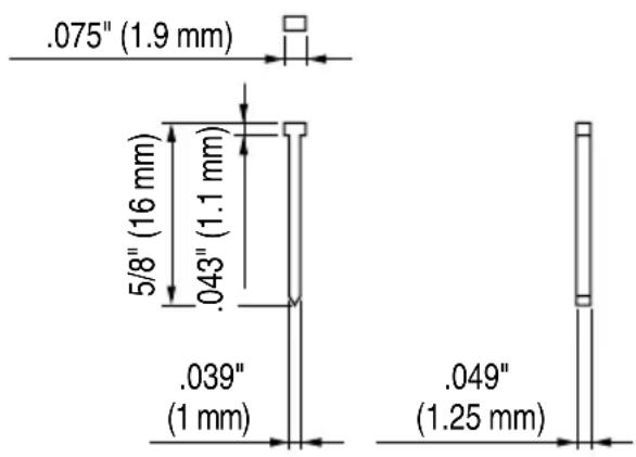 METABO NT1850DF - Dimensiones de los clavos - 2