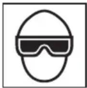 METABO NT1850DF - LOS OPERADORES Y DEMÁS PERSONAS QUE SE ENCUENTREN EN EL ÁREA DE TRABAJO DEBEN USAR GAFAS PROTECTORAS CON BLINDAJES LATERALES. - 1