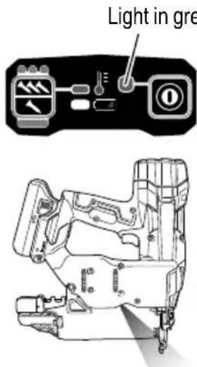 METABO NT1850DF - How to use the LED light - 1