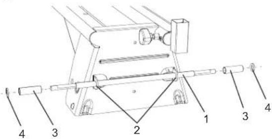METABO UU240F - INSTALLATION DES ROUES (FIG. A, B) - 1