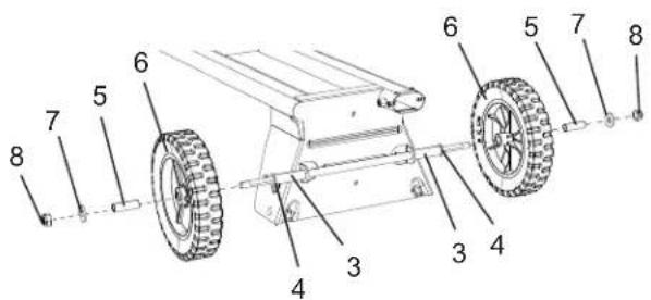 METABO UU240F - INSTALLING THE WHEELS (FIG. A, B) - 2