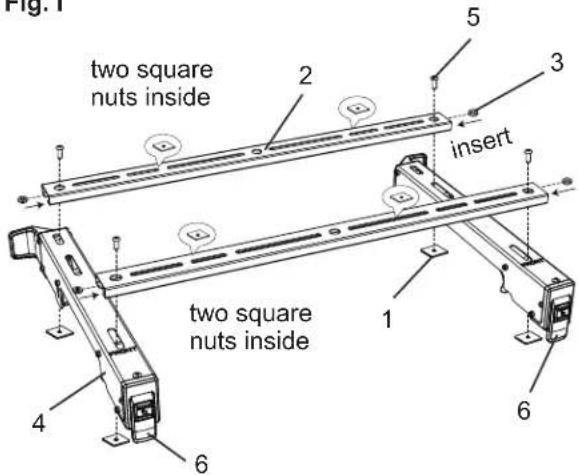METABO UU240F - Using auxiliary mounting brackets (provided) (FIG. H, I, J, K) - 2