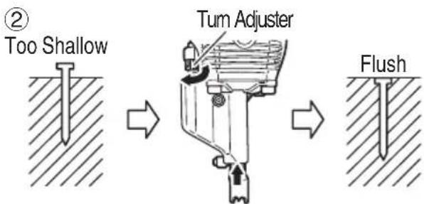 METABO NR90AES1 - ADJUSTING THE NAILING DEPTH - 3
