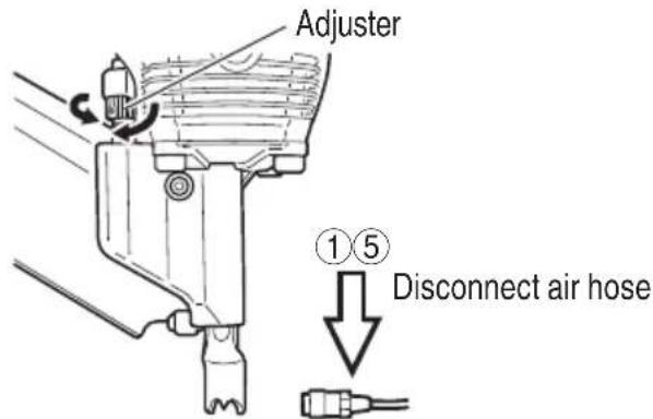 METABO NR90AES1 - ADJUSTING THE NAILING DEPTH - 1