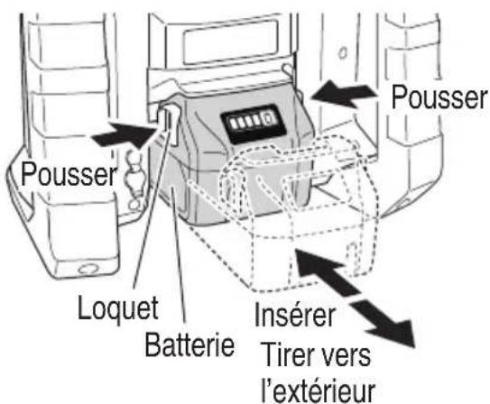METABO UR18DA - MÉTHODE DE RETRAIT ET D'INSTALLATION DE LA BATTERIE - 1