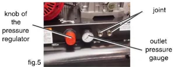 METABO EC 2510 E - Adjustment of working pressure - 1