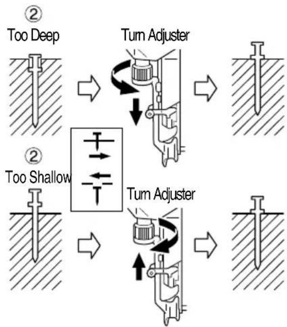 METABO NR3675DD - ADJUSTING THE NAILING DEPTH - 2