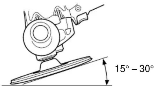 HITACHI S18SB - PRECAUTION: Ne pas presser avec force la subleuse/ polisseuse à disque sur la surface à rectifier. Une forte pression peut endommager la surface en train d'être rectifiée et le moteur de la subleuse/ polisseuse à disque. - 1