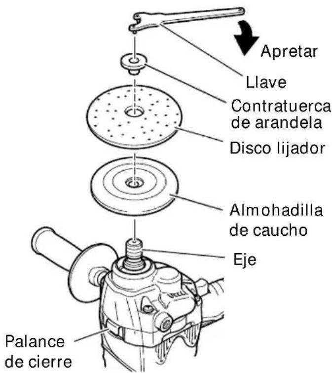 Apretar Llave Contratuerca de arandela Disco lijador Almohadilla de caucho Eje Palance de cierre