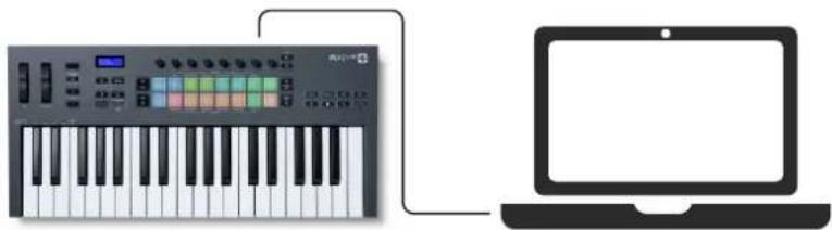 NOVATION FLkey 61 - Brancher le FLkey à un ordinateur - 1