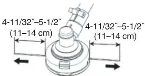 4-11/32"-5-1/2" (11-14 cm) 4-11/32"-5-1/2" (11-14 cm)
