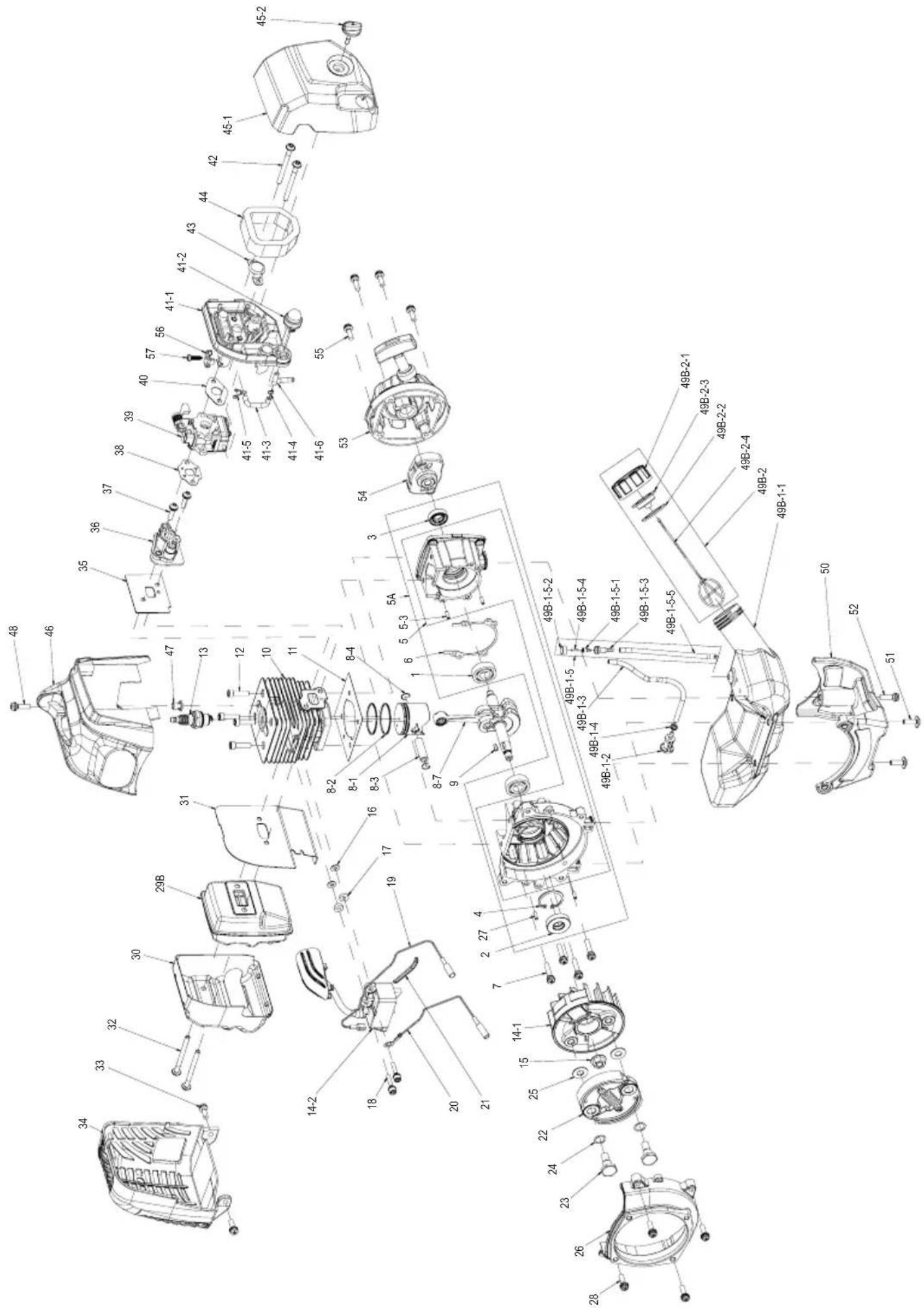 Exploded view diagram of a car body assembly with numbered components and Chinese labels