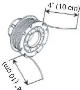4" (10 cm) 4"