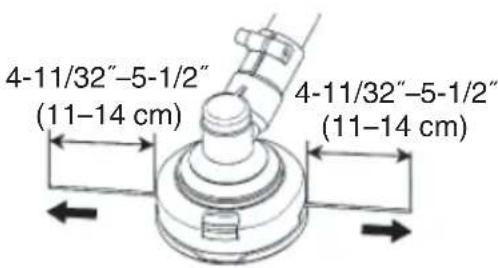 4-11/32"-5-1/2" (11-14 cm) 4-11/32"-5-1/2" (11-14 cm)