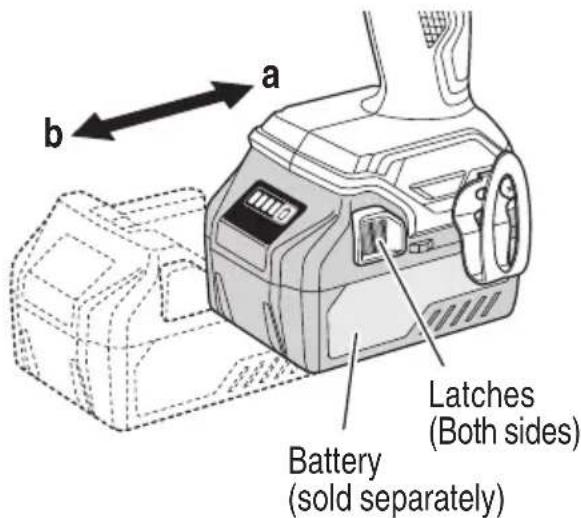 METABO UB18DH - REMOVAL AND INSTALLATION METHOD OF BATTERY - 1
