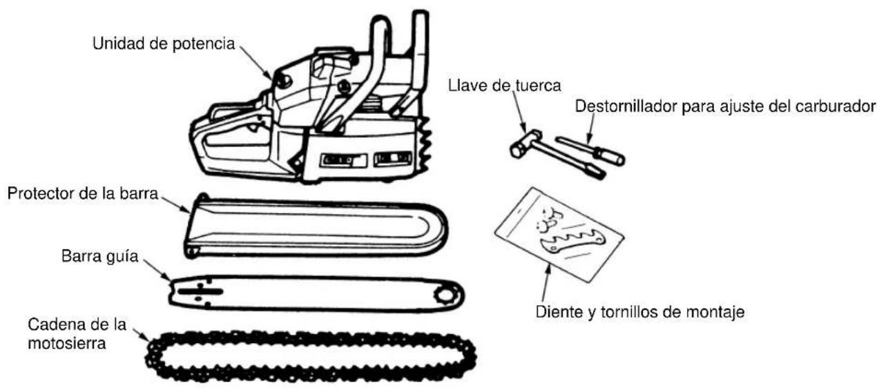 Tanaka ECV-5601 - Instalación de la barra guía y de la cadena de la motosierra - 1