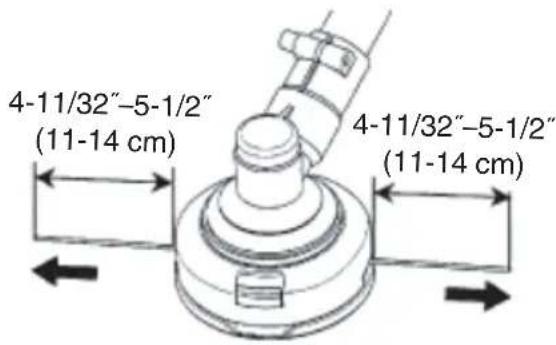 4-11/32"-5-1/2" (11-14 cm) 4-11/32"-5-1/2" (11-14 cm)