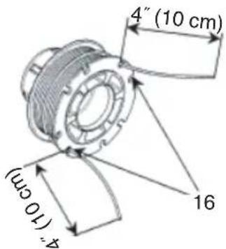 4" (10 cm) 16 4" (10 cm)