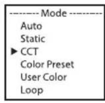 Cameo FLAT PRO 7 G2 - TRYB PRACY STANDALONE CCT (CORRELATED COLOUR TEMPERATURE) - 2