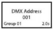 Cameo FLAT PRO 7 G2 - PANTALLA PRINCIPAL DEL MODO DMX - 1