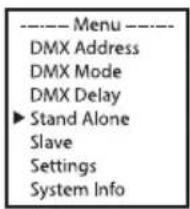 Cameo FLAT PRO 7 G2 - STAND-ALONE-BETRIEBSART COLOR PRESET - 1