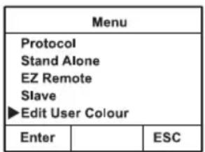 Cameo S4 IP - ÉDITER LES COULEURS UTILISATEUR DU MODE STANDALONE (Edit User Colour) - 1