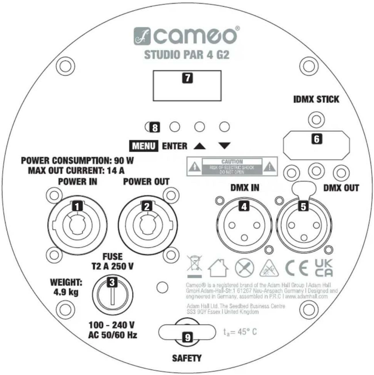 Cameo STUDIO PAR 6 G2 - CARACTÉRISTIQUES : - 1