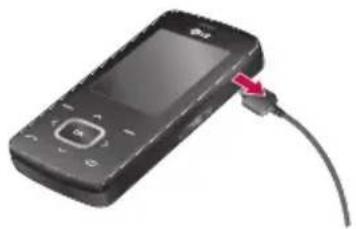 LG Chocolate TG800F - Débranchement du chargeur - 1